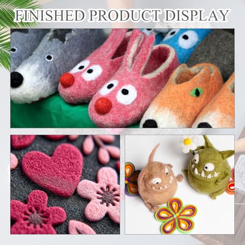 2 Pcs Needle Felting Pad Needled Felting Mat Wool Supplies Thick Firm Base Woolen Block for Beginners Crochet Knitting Projects Kit Tool (2 Count)