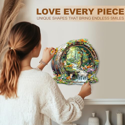 Wooden Puzzles Adults Fox Jigsaw Puzzle 13.4 * 12.8in (255 Count)