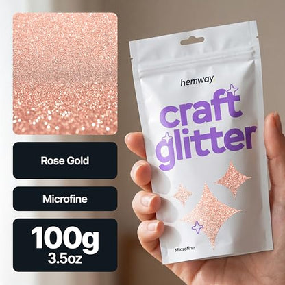 Craft Glitter Rose Gold 100g Microfine Glitter (100 Gram)