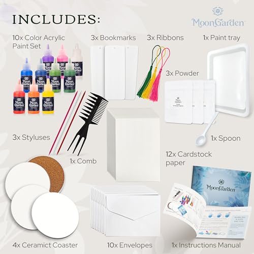 MoonGarden Marble Painting Coaster kit