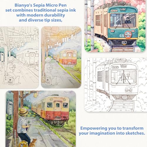 Sepia Tone Art Pen Set (5 Count)