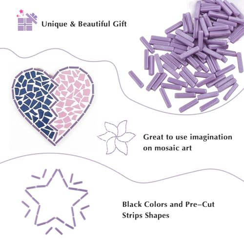 Purple Mosaic Tiles for Crafts Bulk (5.29 Ounce)