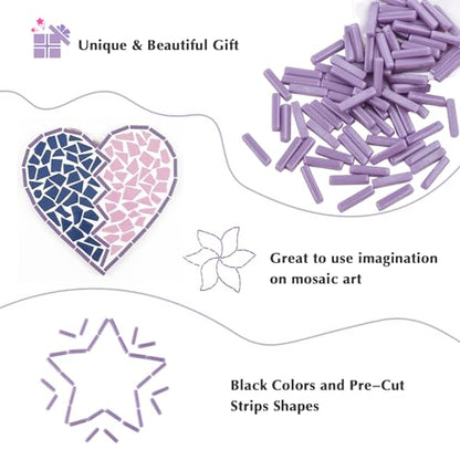 Purple Mosaic Tiles for Crafts Bulk (5.29 Ounce)
