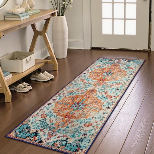 Bohemian Floral Medallion Runner Rug