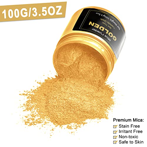 Golden Mica Powder Pigment