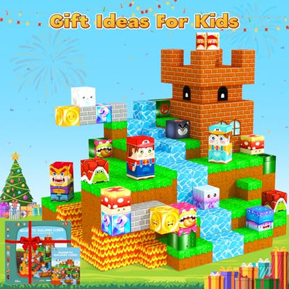 Magnetic Blocks Building Games Kids Toys for 3 4 5 6 7 8 9 10 11 12 13 Year Old Boys Girls (100 Count)