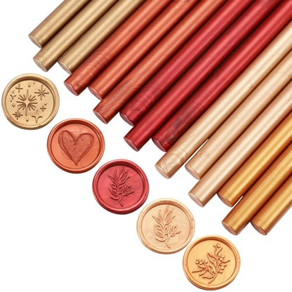 15Pcs Glue Gun Sealing Wax Sticks for Wax Seal Stamp (15 Count)