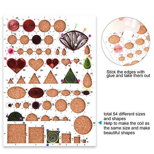 19 Pcs Paper Quilling Kits 45 Colors 900 Strips Quilling Art Paper DIY Craft (941 Count)