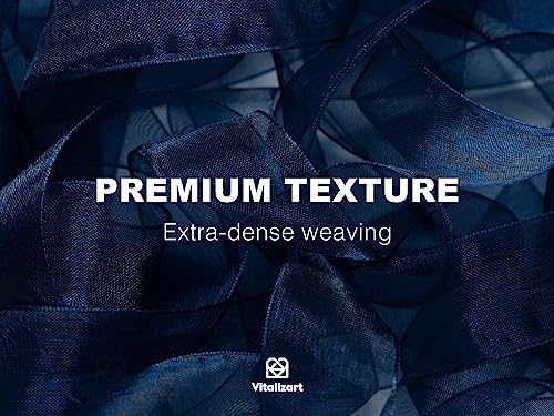Navy Blue Organza Ribbon 1" x 30 Yd Sheer Gift Wrapping Ribbon (90 Foot)