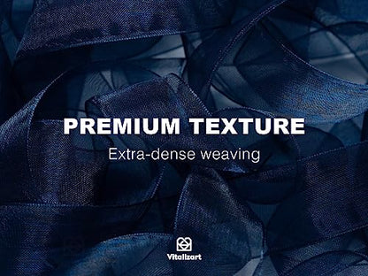 Navy Blue Organza Ribbon 1" x 30 Yd Sheer Gift Wrapping Ribbon (90 Foot)