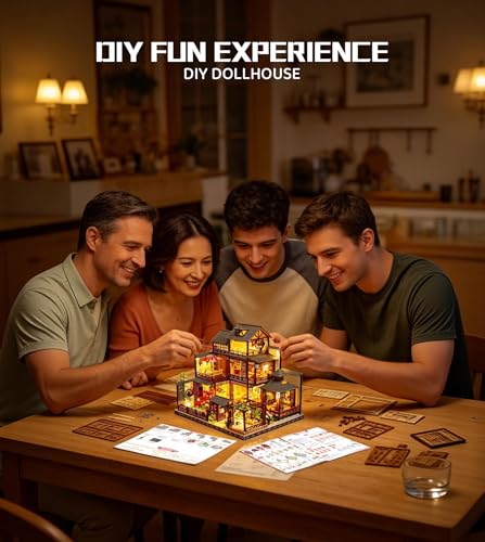 DIY Miniature House Kit for Adults