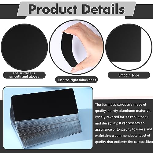 200 Pack Engraving Aluminum Plates for CNC Engraver Laser Crafting Multipurpose Metal Metal Business Cards Sheets Engraving DIY Gift Cards 86 x 54 x 0.21 mm