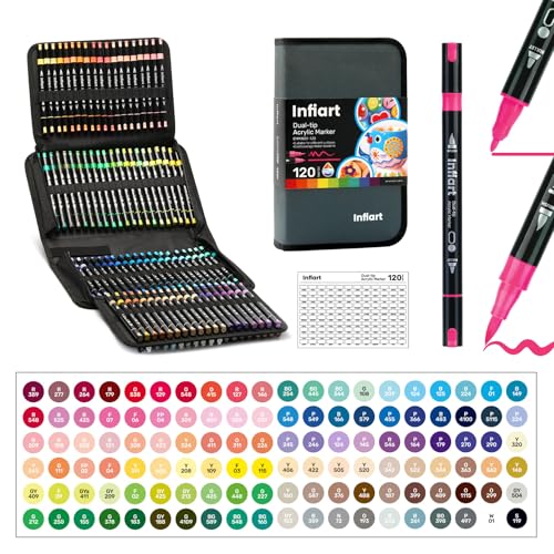 Dual Tip Acrylic Paint Markers (120 Count)