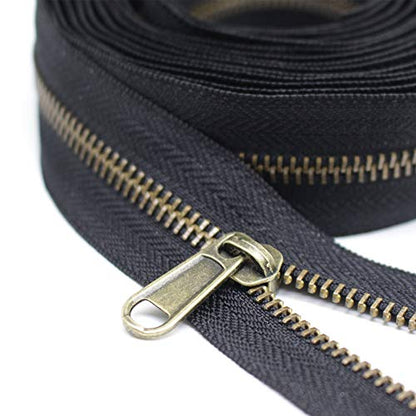 5 Metal Zippers by The Yard Bulk 4 Yards