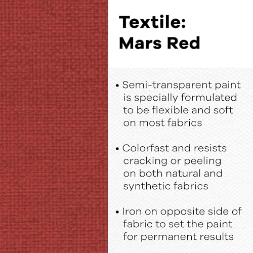 Textile Color Paint Mars RED (8 Fl Oz)
