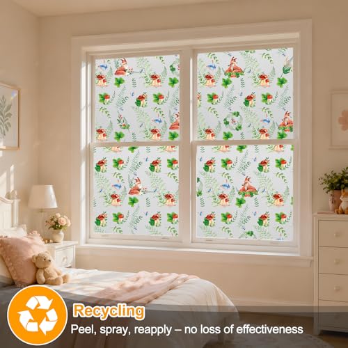 Privacy Window Films Stain Glass Cling No Glue Anti
