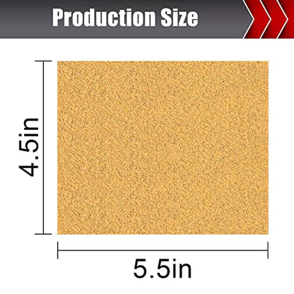 50 Pcs 1 4 Sheet Sand Paper 5.5" x 4.5" (50 Count)