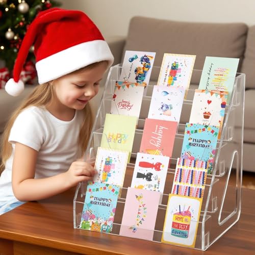 5 Tier Acrylic Card Display Stand (20 Count)