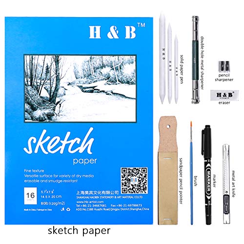 72PCS Drawing Pencils Set Sketching Kit