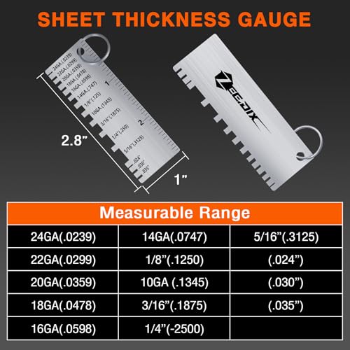 4 Pcs Stainless Steel Metal Sheets Welding Thickness Gauge (4 Count)