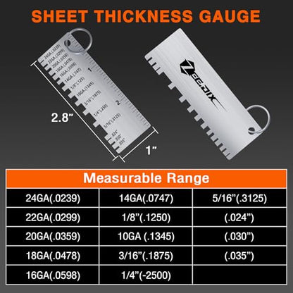 4 Pcs Stainless Steel Metal Sheets Welding Thickness Gauge (4 Count)