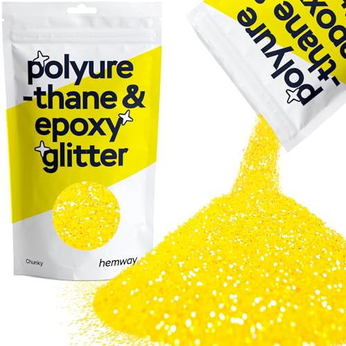 Resin Glitter Fluorescent Yellow 100g Chunky (3.5274 Ounce)
