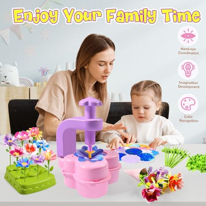 Flower Bouquet Craft Kit Flowers Market Toy Educational Toys Fun DIY Activity Set Christmas Birthday Gift for 4 5 6 7 8+ Year Old Girls and Boys