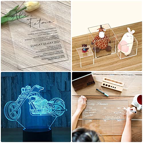 Clear Cast Acrylic Sheet 12" x 16" x 1 (2 Count)
