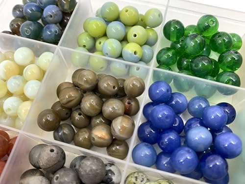 300Pcs 8mm Natural Gemstone Beads (3.5274 Ounce)