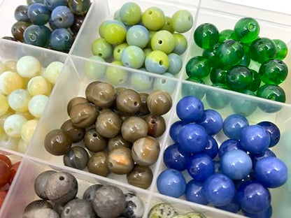 300Pcs 8mm Natural Gemstone Beads (3.5274 Ounce)