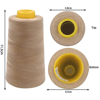 4 Cones of 3000 Yards Each Spool Thread for All Purpose (36000 Foot)