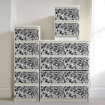 8x4 Inch Texture Stencils for Painting (18 Count)