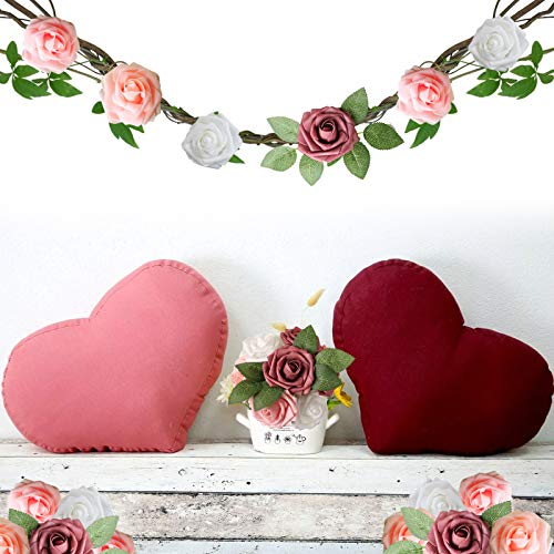 Rose Shades Rose 25pcs Real Looking Artificial Flowers w (25 Count)