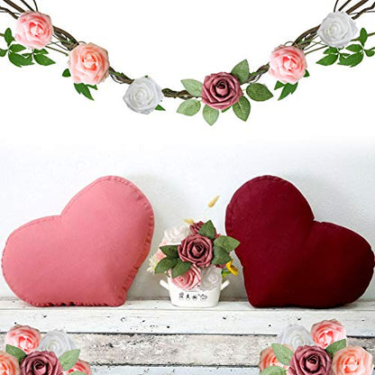 Rose Shades Rose 25pcs Real Looking Artificial Flowers w (25 Count)