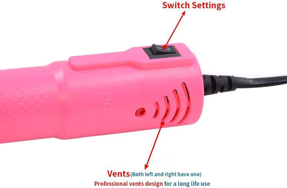 Heat Gun,mofa Embossing Mini Heat Gun,Hot Air Gun For Craft with Stand For DIY Embossing And Acrylic Paint Dryer,Multi-Purpose Electric Heating Nozzle 150W 110V (Pink,White) - Crafty Corner
