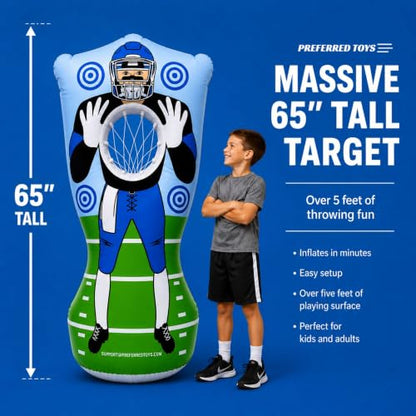 65 Inch Inflatable Football Target Toss for Kids