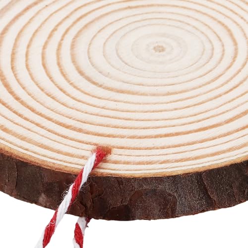 60 Pieces Wood Slices with Hole (60 Count)