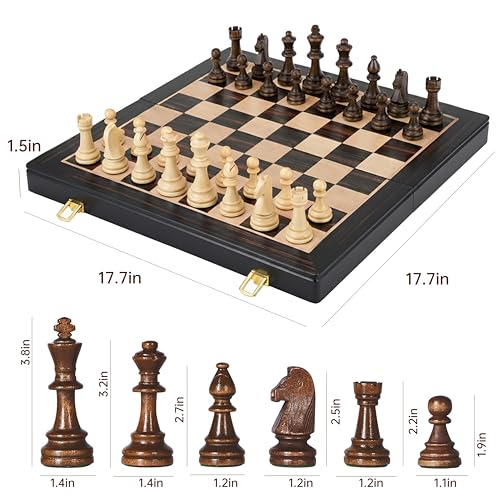 17" Wooden Chess Set