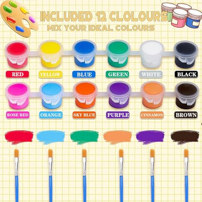 20 Pack Mini Acrylic Paint Set (84 Fl Oz)