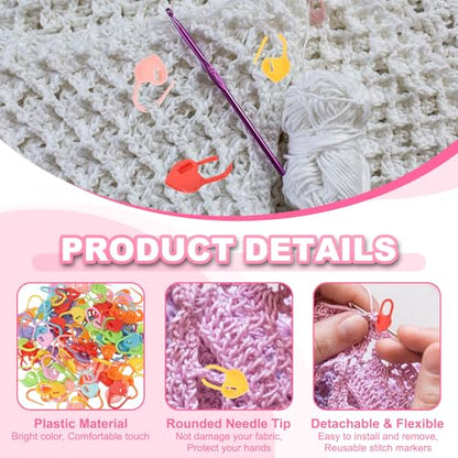 200pcs Stitch Markers for Crocheting (10 Count)