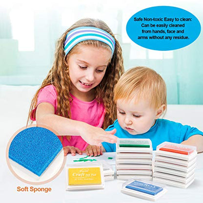 Finger Ink Pads for Kids Washable Craft Ink Stamp Pads