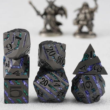 Inlay Metal Dice Set 7pcs