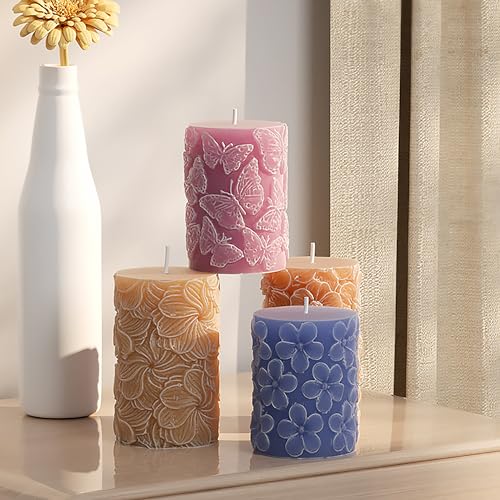 Flower Petal Cylinder Candle Mold