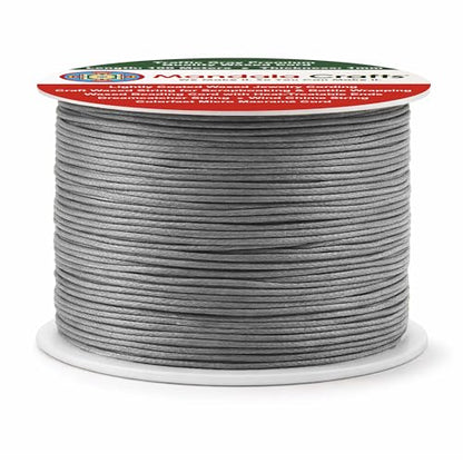 1mm Traffic Gray Cotton Waxed Cord for Jewelry Making