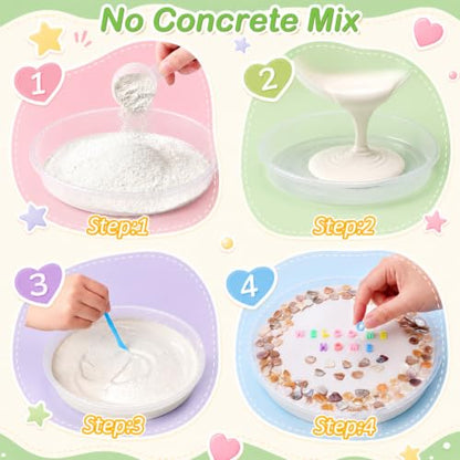 12 Kit DIY Stepping Stone Mold 10 Inch for Garden (12 Count)