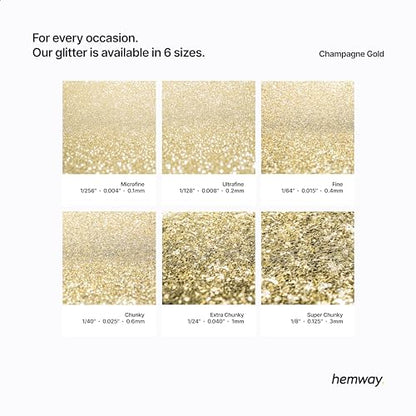 Resin Glitter Champagne Gold 100g Microfine (3.5274 Ounce)