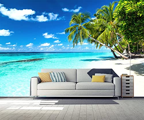 Palm Tree Wall Mural Tropic Paradise Beach Seascape Murals