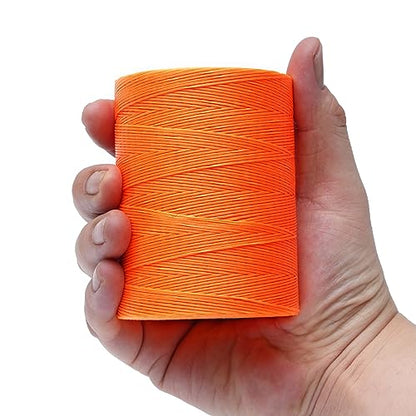 Waxed Thread 852Yards 150D 0.8mm Flat Polyester Wax Thread for Hand Sewing Leather Craft DIY Projects Shoes Repair Book Binding