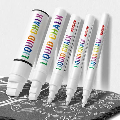 White Chalk Markers (5 Count)