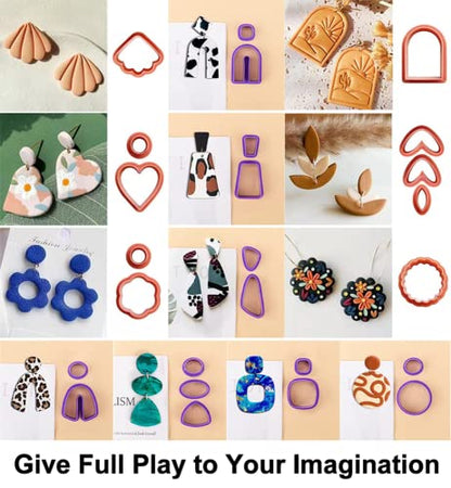 Polymer Clay Cutters for Earring Making (160 Count)